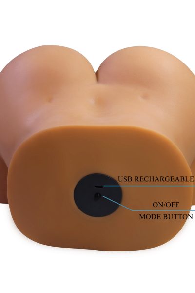 Crazy Bull Briony Realistic Vagina & Anal Masturbator with Vibrations – Brown 9 kg