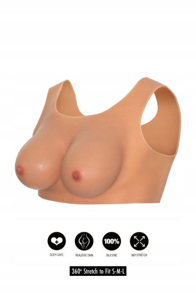 Gorset z Realistycznymi Piersiami Silikonowymi – Wearable Breasts Top (Miseczka C)