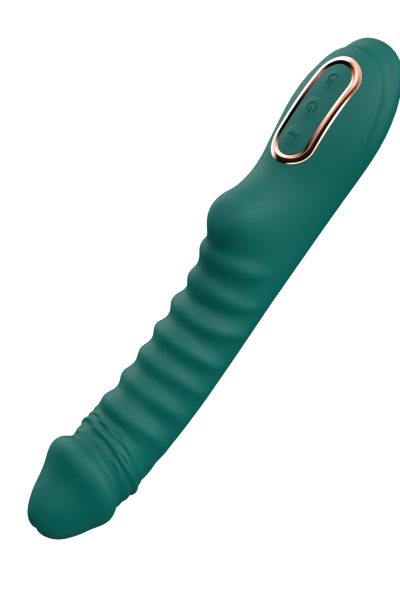 Enyalius Ribbed Silicone Vibrator Green