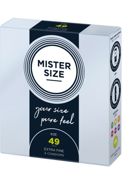 MISTER SIZE 49mm Condoms 3pcs Natural
