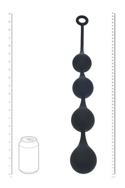Silicone Waterdrop Anal Balls – XL – 50mm – Black
