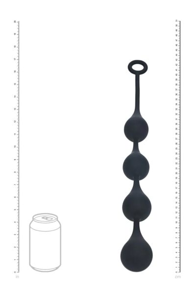 Waterdrop Silicone Anal Balls – L – 40mm – Black