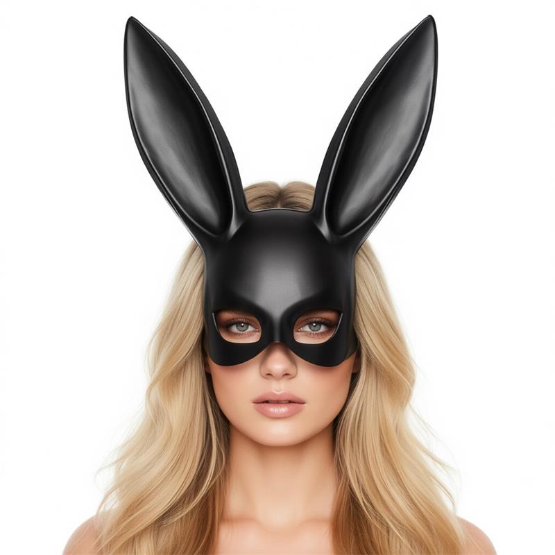 Allicia Bunny Mask Black - obrazek 3