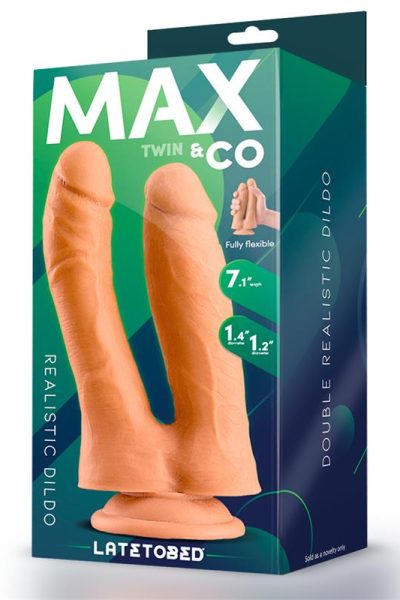Twin Double Realistic Dildo 7.1 Flesh