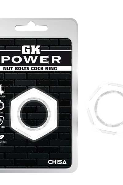 Nust Bolts Cock Ring-Clear
