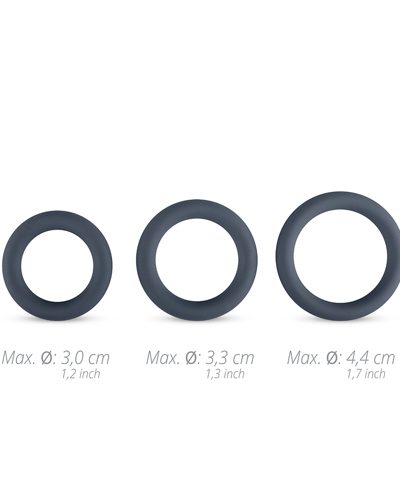 3-Piece Cock Ring Set – Grey