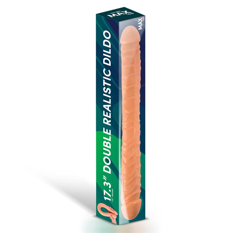 Trent Double Realistic Dildo Flesh 17,3 - 44 cm - obrazek 2