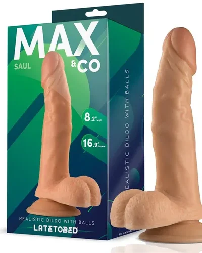 Saul Realistic Dildo with Testicles Flesh 8,25 – 21 cm