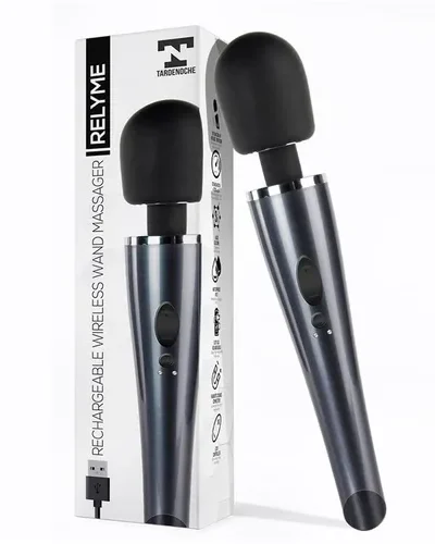 Wand Massager Relyme USB Silicone Black