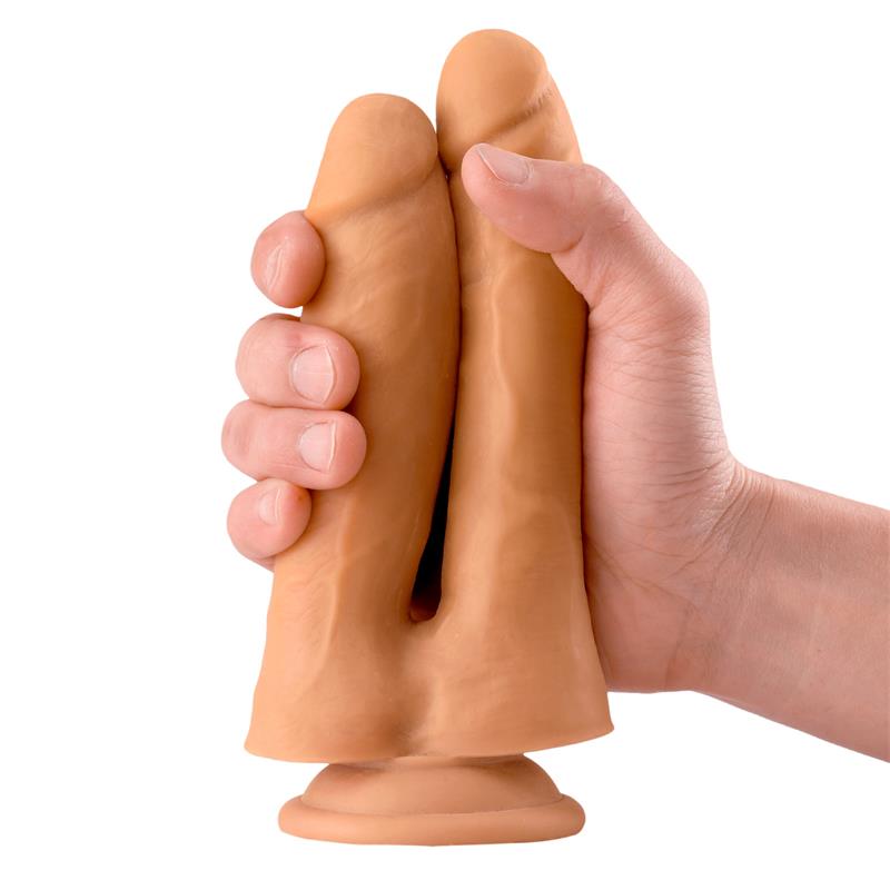 Twin Double Realistic Dildo 7.1 Flesh - obrazek 3