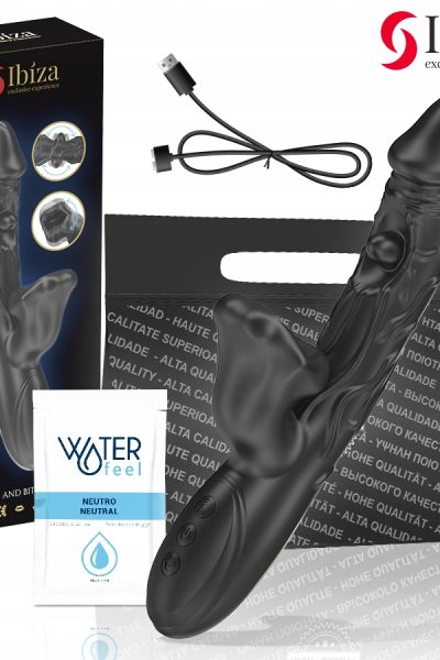 IBIZA – WIBRATOR I STYMULATOR ŁECHTACZKI Z EFEKTEM GRYZIENIA I OBROTÓW