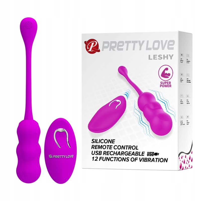 PRETTY LOVE -LESHY, 12 vibration functions Wireless remote control - obrazek 8