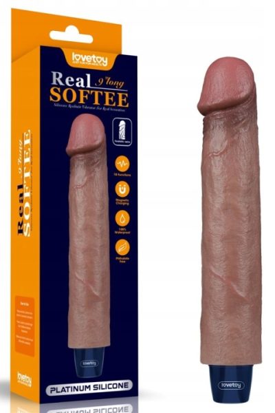 WIBRATOR 9″ REAL SOFTEE VIBRATING DILDO