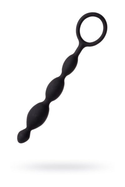 A-TOYS, Anal chain, silicone, black, 19,5 cm
