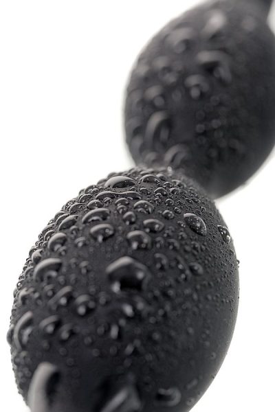 A-TOYS, Anal chain, silicone, black, 19,5 cm