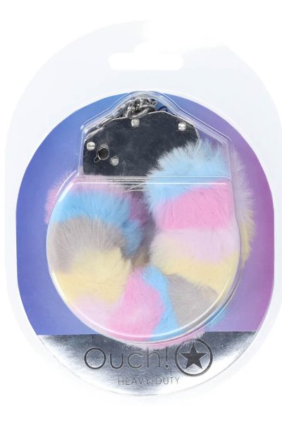 Puszyste Kajdanki Heavy-Duty – Ouch! (Multicolor Pastel)