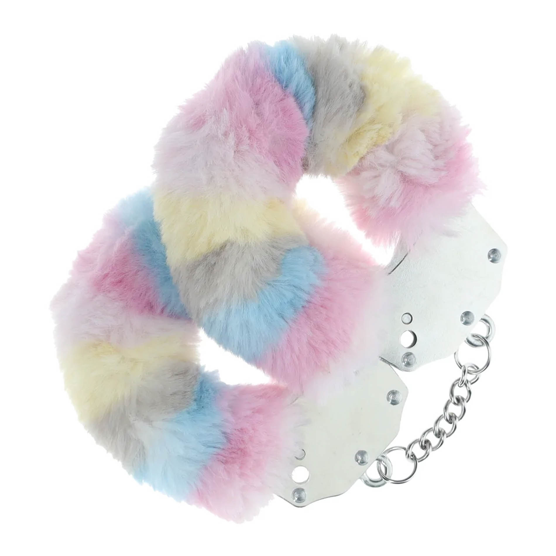 Puszyste Kajdanki Heavy-Duty – Ouch! (Multicolor Pastel) - obrazek 3