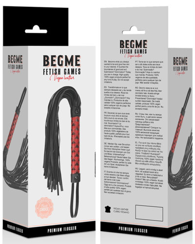 BEGME – RED EDITION WEGAŃSKA SKÓRZANA FLOGGER