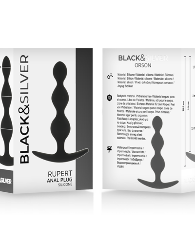 Black & Silver – Rupert Anal Ball Chain (10,5 cm)