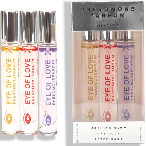 Ekskluzywny Zestaw Perfum z Feromonami dla Kobiet – Eye of Love Attract Him (3x10ml) - obrazek 8