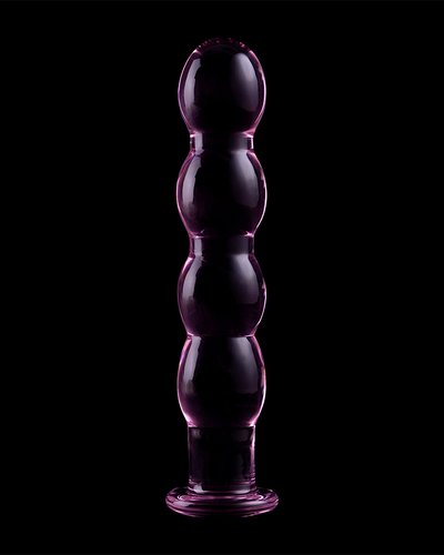 SERIA NEBULA BY IBIZA – MODEL 10 DILDO SZKŁO BOROKRZEMOWE RÓŻOWE 16,5 CM -O- 3,5 CM