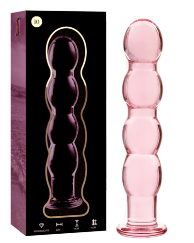 SERIA NEBULA BY IBIZA – MODEL 10 DILDO SZKŁO BOROKRZEMOWE RÓŻOWE 16,5 CM -O- 3,5 CM