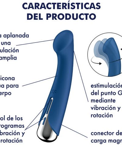 SATISFYER – WIBRATOR SPINNING G-SPORT 1 ROTATOR NIEBIESKI