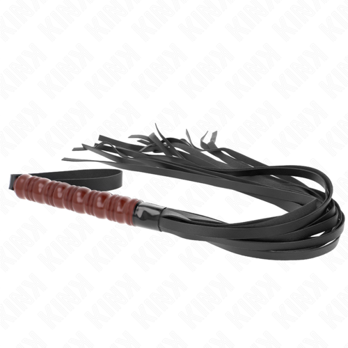 KINK Impact & Touch Mahogany – Skórzana paletka do BDSM (53 cm) - obrazek 3