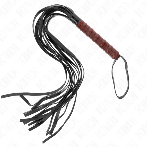 KINK Impact & Touch Mahogany – Skórzana paletka do BDSM (53 cm) - obrazek 5