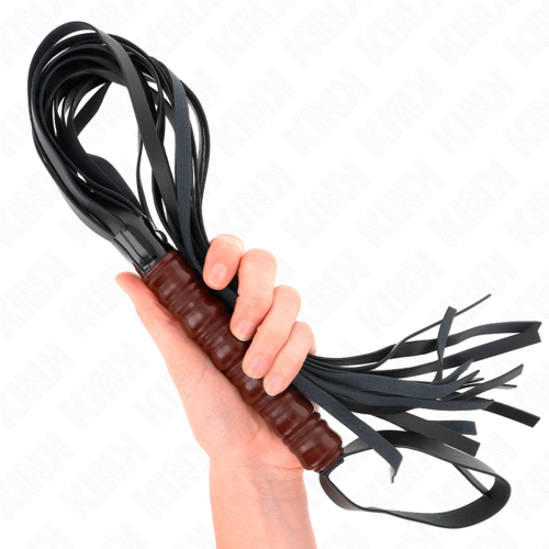 KINK Impact & Touch Mahogany – Skórzana paletka do BDSM (53 cm) - obrazek 4