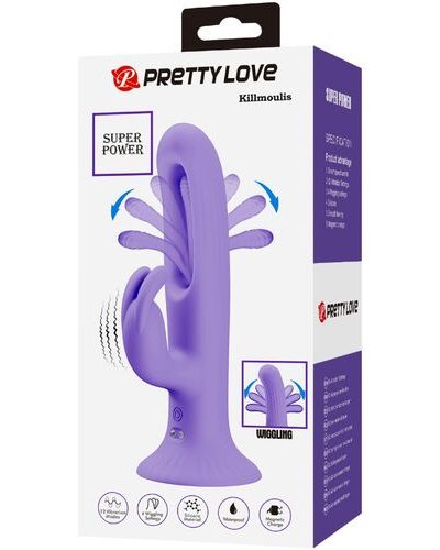 Pretty Love Killmoulis – Wielofunkcyjny Wibrator Masujący z Funkcją Wyginania (Fioletowy)