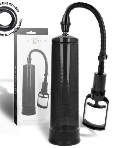 INTENSYWNA -Klasyczna Pompka Próżniowa z Manometrem – Intense Pump 01 (Czarna)
