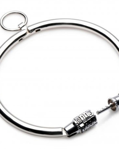 Metalowa Obroża Bondage z Zamkiem Szyfrowym – METAL HARD (Średnica 10,5 cm