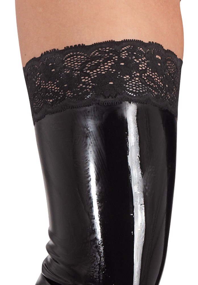 Latex Stockings Lace S - obrazek 2