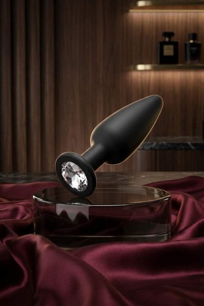 Cone-Shaped Diamond Butt Plug – Black
