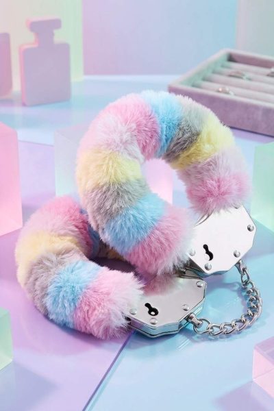 Puszyste Kajdanki Heavy-Duty – Ouch! (Multicolor Pastel)