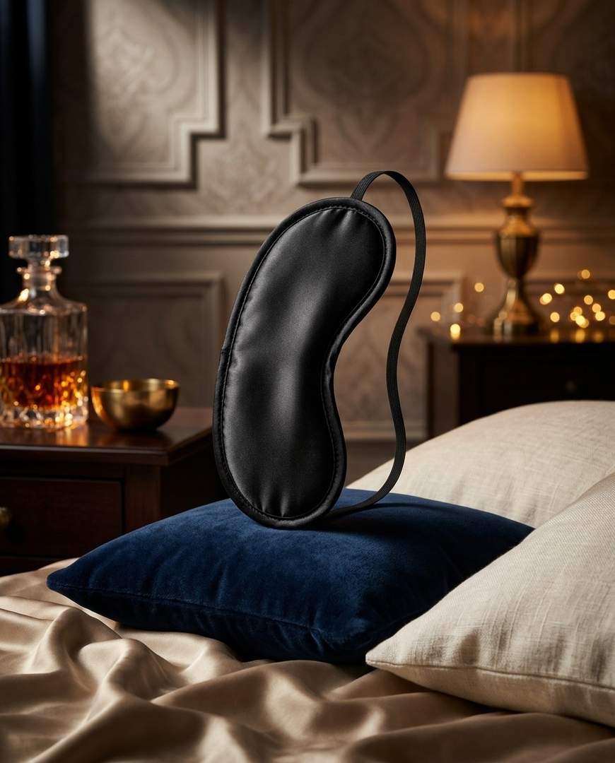 KINK - Masked Allure: Satynowa Opaska na Oczy z Regulacją - obrazek 2
