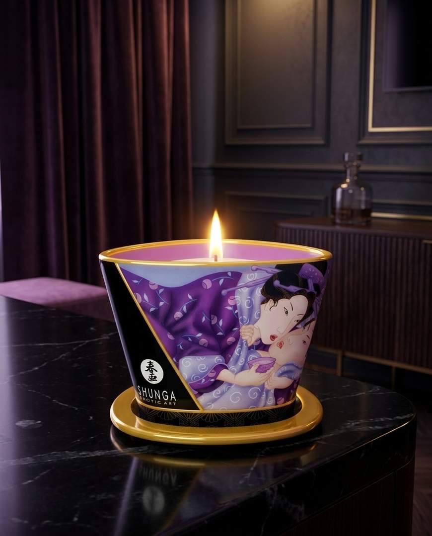 Shunga Libido Massage Candle – Świeca do Masażu Owoc Egzotyczny (170 ml) - obrazek 2