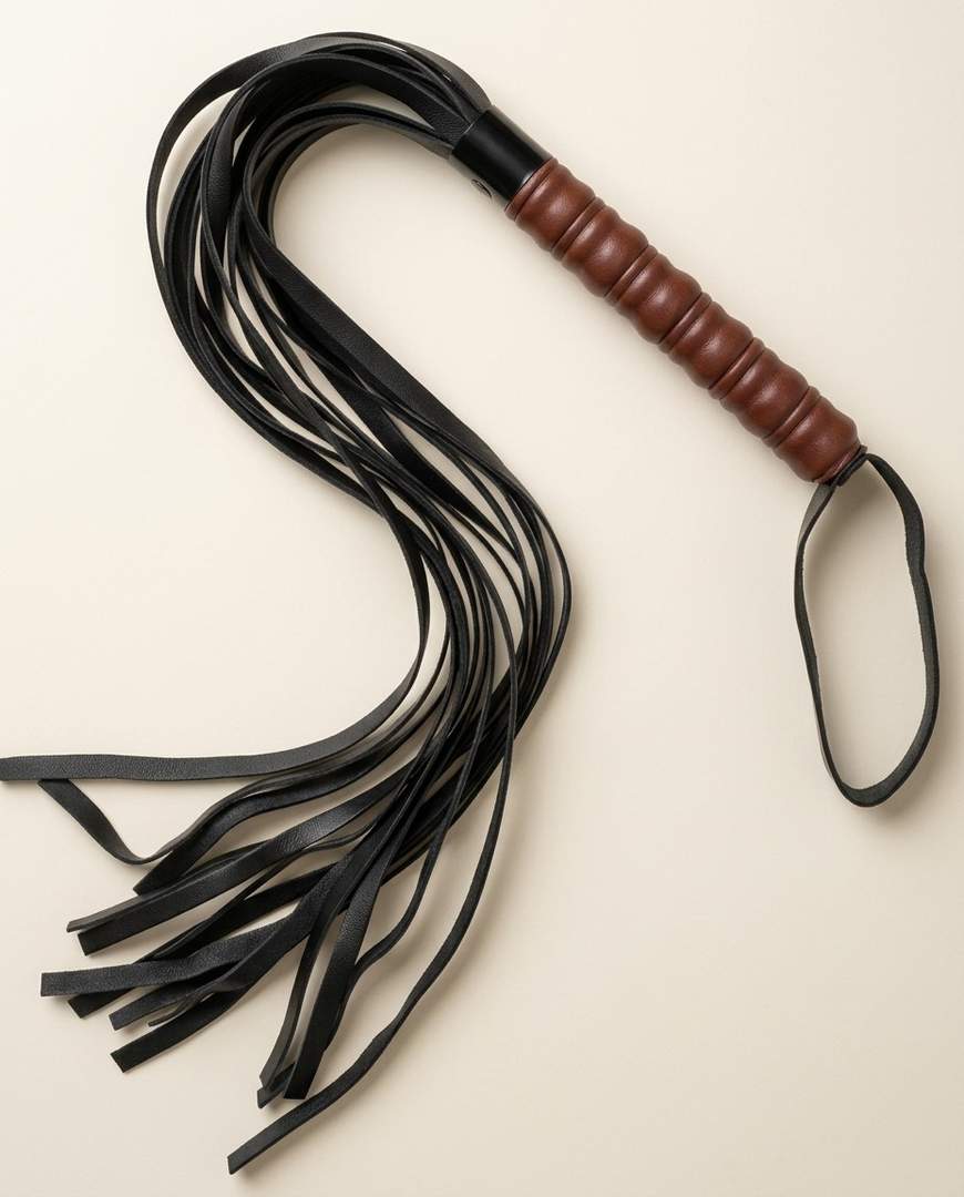 KINK Impact & Touch Mahogany – Skórzana paletka do BDSM (53 cm) - obrazek 2