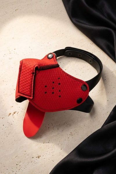 Ohmama Fetish – Błyszcząca Neoprenowa Maska Psa (Puppy Hood)