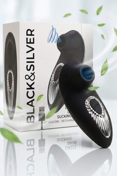Masażer Ssący Black&Silver Drake Deluxe – Czarny
