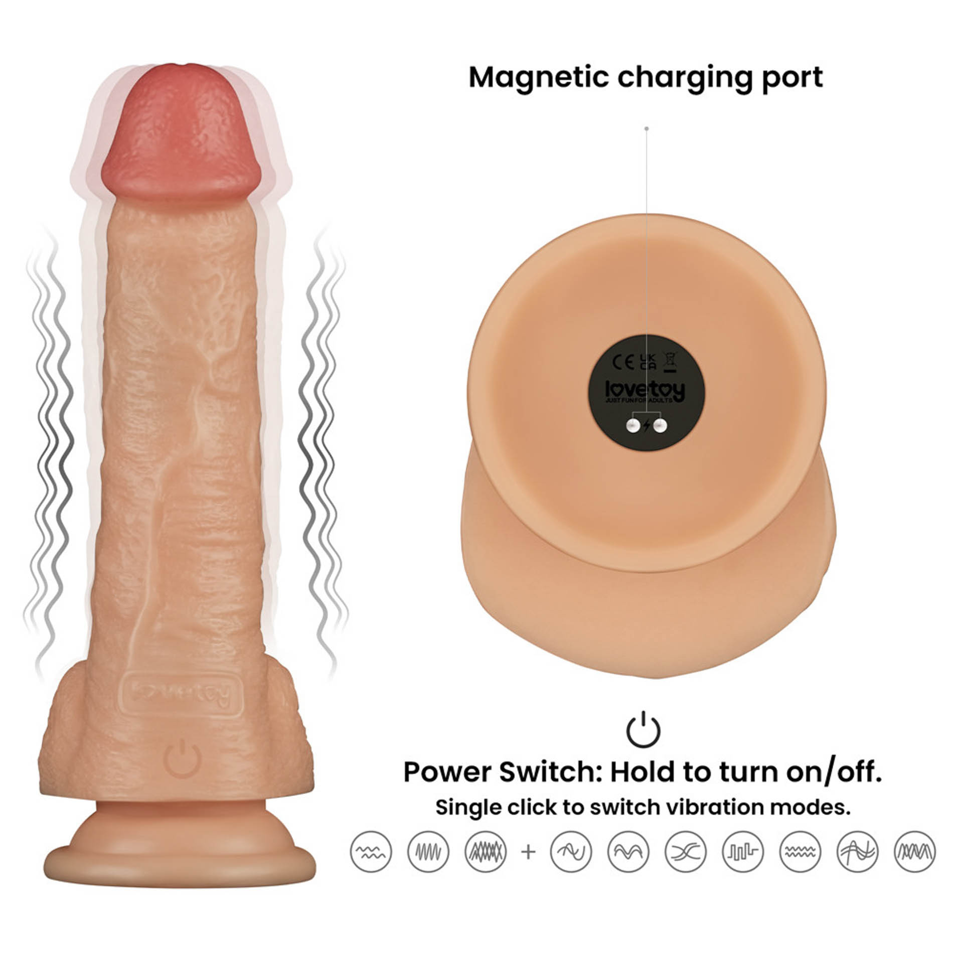 Vibrating Enhanced Strap on Set 8'' XS/S/M - obrazek 15